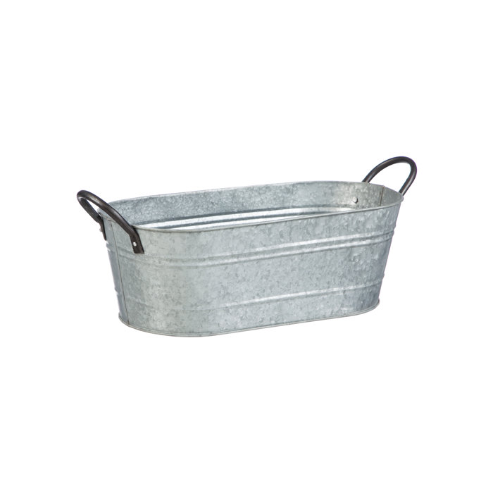 Gracie Oaks 2 Piece Galvanized Metal Bucket Set & Reviews Wayfair